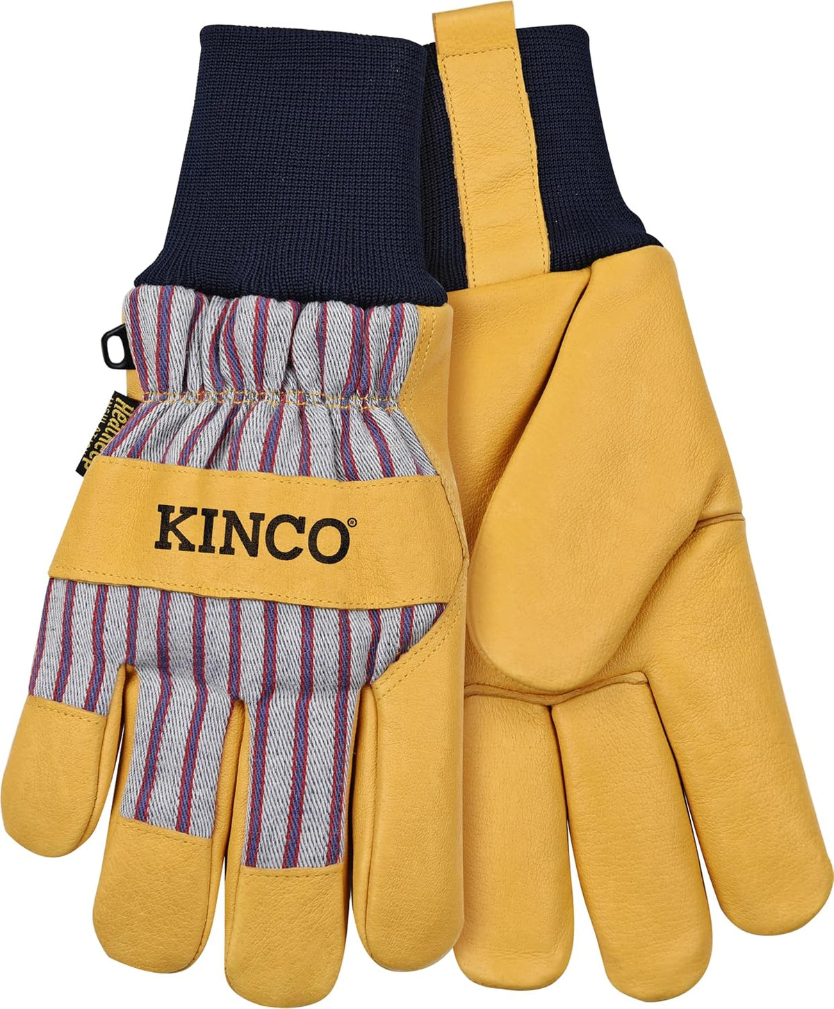 Kinco, 1927KW-L, Lined Premium Grain Pigskin Palm with Knit Wrist, Large